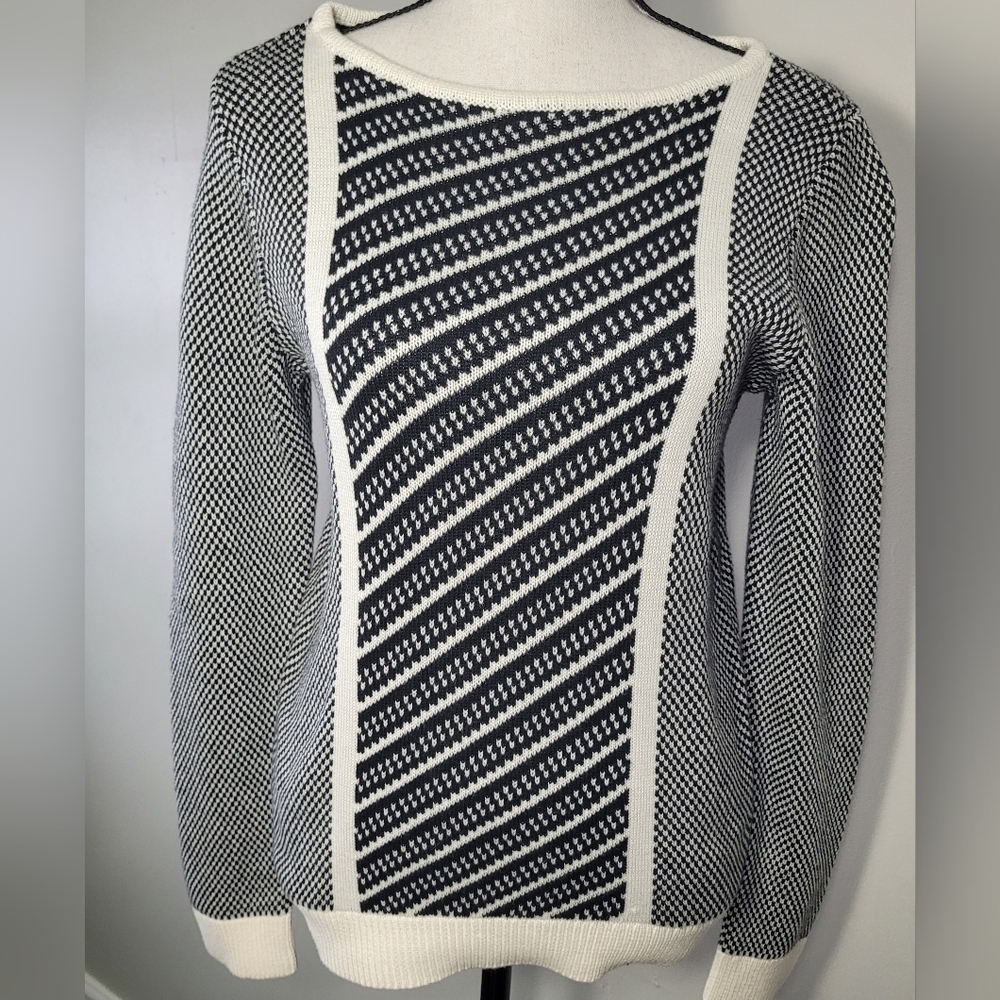 The Limited black & white striped sweater XS NWT